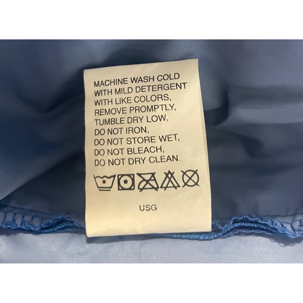 Columbia Sportswear Mens Blue Black Packable Windbreaker Jacket Full Zip Size L - Picture 10 of 11